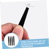 PACKOVE 4pcs Stainless Steel Eyebrow Tweezers for Convenient Hair Removal