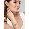 ENSKEFEN Gold Adjustable Bangle Bracelet for Women 14K Gold Plated