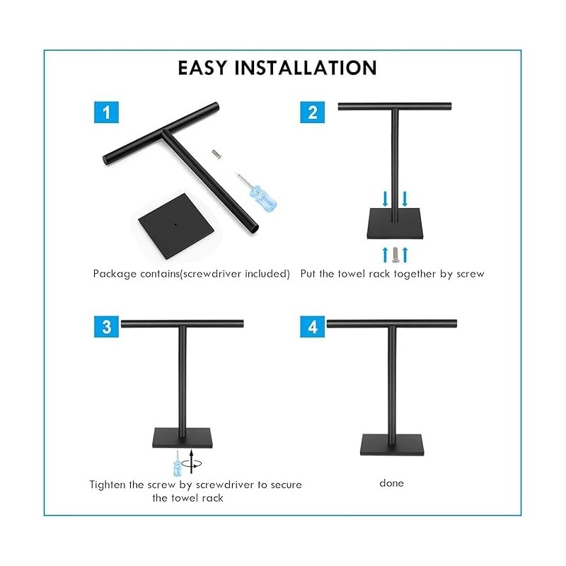 T Shape Countertop Towel Rack Modern Display Rack Towel Rack
