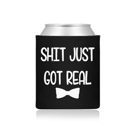Funny Wedding Can Cover for Groom Engagement Can Cooler Sleeve for Couples Newly Wed Gifts for Him Congratulations Engagement Can Sleeve for Friend Wedding Gifts for Newlyweds Newly Engaged