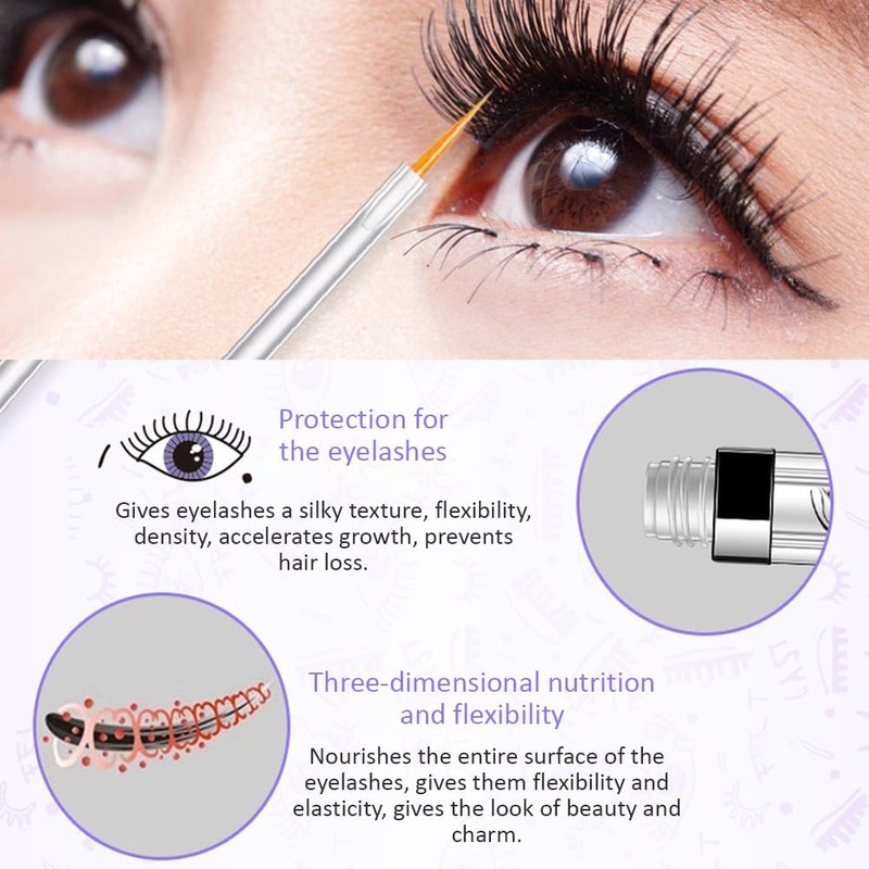 BIOAQUA Eyebrow Eyelash Hairline Beard Lengthening Liquid Soft Brush Thickness