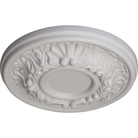 Ekena Millwork CM07ODUWF Odessa Ceiling Medallion, 7 1/2"OD x 1 1/8"P (Fits Canopies up to 2 1/2"), Hand-Painted Ultra Pure White