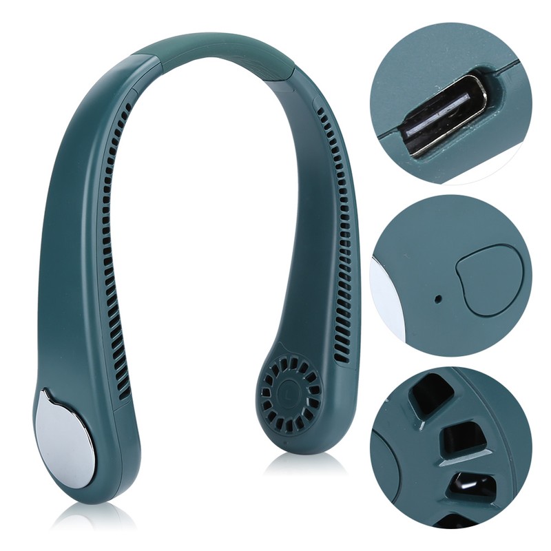 USB Hanging Neck Fan Leafless Handheld Portable M6 Suitable for