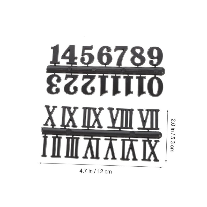 Tofficu 6pcs Clock Numeral Kit Arabic Roman Replacement Parts for