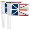 10 Pack Newfoundland and Labrador Handheld Small Flag,Mini NL Hand