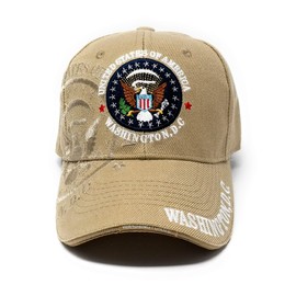 Presidential Seal Hat Washington DC Hat Baseball Cap (Khaki)