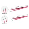 1Pcs Eyelash Tweezers, Nair Art Tweezers Straight and Curved Tip,