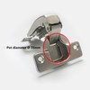 LIKERAINY 95Deg Long-arm Inset Blind Corner Hinge Ø 35mm Without