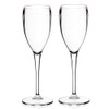 AIOS Pair of Champagne Flutes Made from Unbreakable Polycarbonate 180ml/