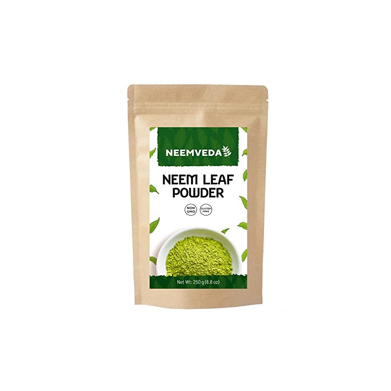 Neemveda Neem Leaf Powder (Azadirachta Indica) for Eating, Organically Grown