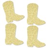 Gold Glitter Cowboy Boot - No-Mess Real Gold Glitter Cut-Outs