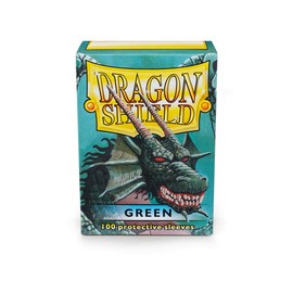 10 Packs Dragon Shield Classic Green Standard Size 100 ct Card Sleeves Display Case …