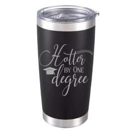 supplymartonline Graduation Gifts for Her One Degree Hotter Tumbler Black 20oz Women Masters Mug