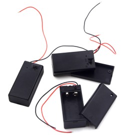 LAMPVPATH (Pack of 3 9v Battery Holder, 9 Volt Battery Holder with Switch, 9v Battery Case with Switch