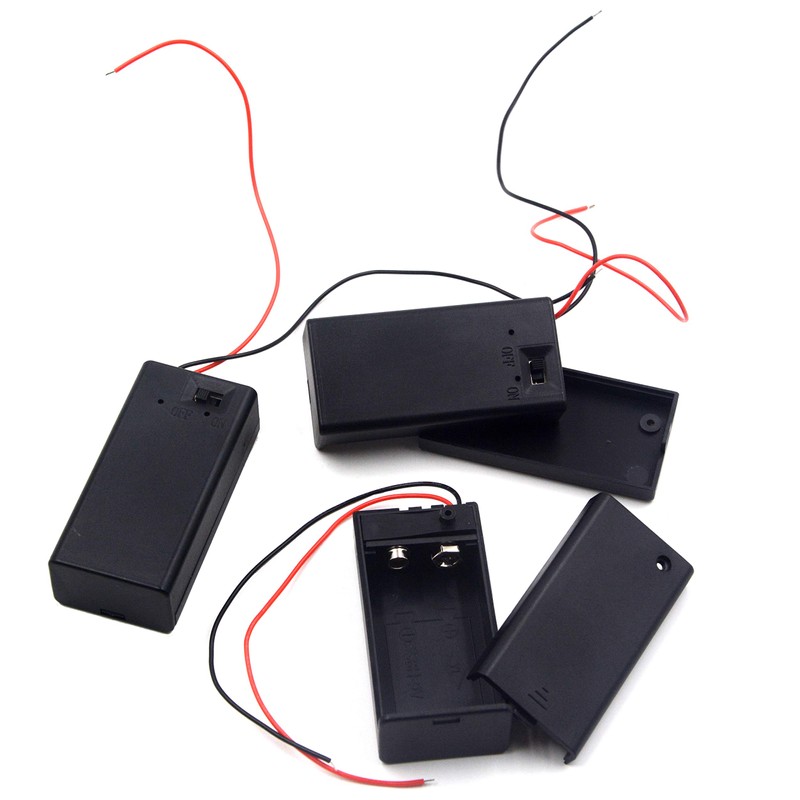 LAMPVPATH (Pack of 3 9v Battery Holder, 9 Volt Battery