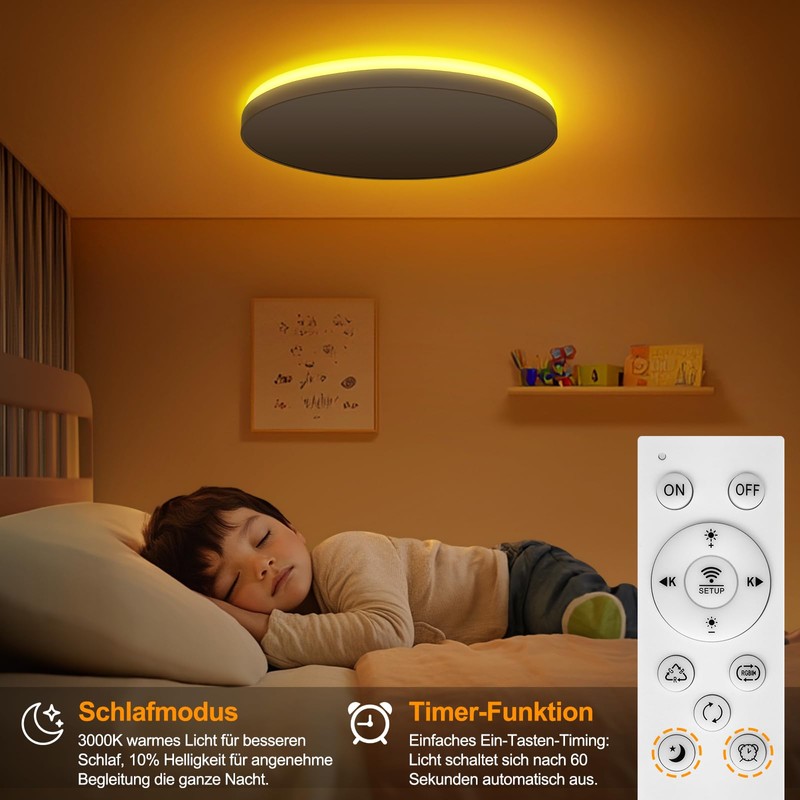 AmazeFun LED Ceiling Light 36 W - Ceiling Light Dimmable
