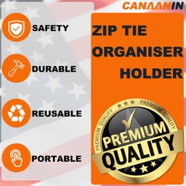 CANAANIN Zip Tie Holder Cable Tie Holder Portable Upgraded Carabiner Keychain Clip One-Hand Access Auto-Reset Clip High-Visibility for Pro-Grade Safety Storage(White, 2 Piece)