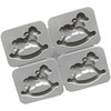 4 moldes de silicona flexibles, forma de caballo balancín