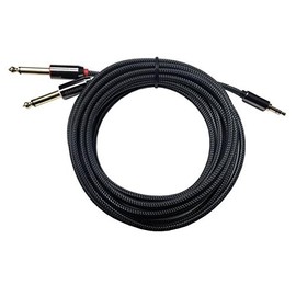 OMNIHIL 3.5mm 1/8" TRS Male to Dual 1/4" TS Male Mono Stereo Y-Cable Splitter Compatible with Seymour Duncan PowerStage 700 Guitar Amp Head