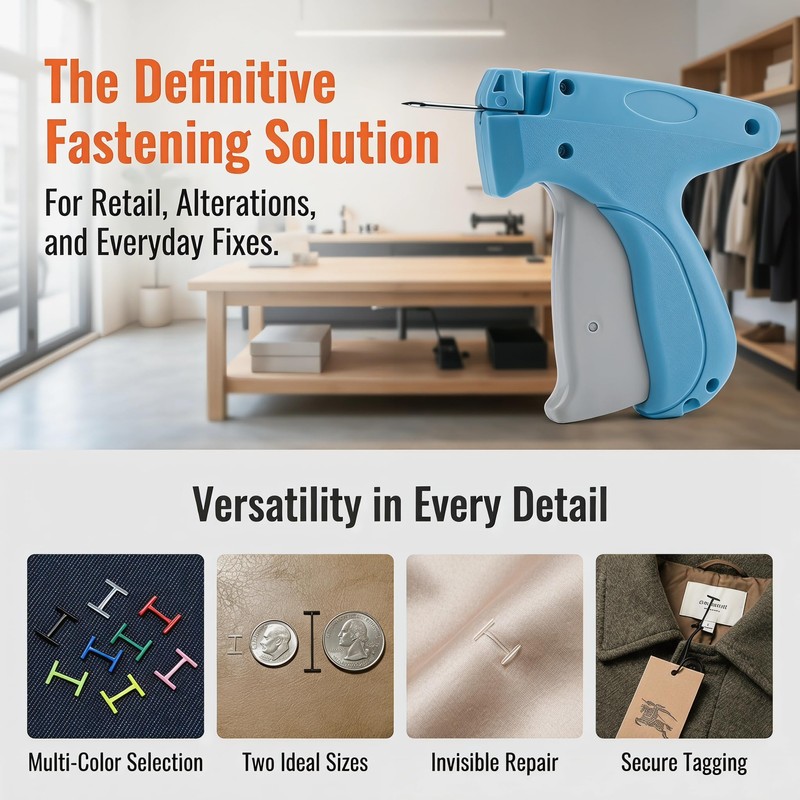 Stitch Gun for Clothes, Handheld Quick Clothing Fixer - No
