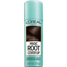 L'Oreal Paris Root Cover Up Temporary Gray Concealer Spray, Hair Color Spray with Filling & Thickening Coverage, Dark Brown, Packaging May Vary