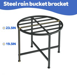 Rain Barrel Stand Heavy-Duty Stainless Steel- Supports 45/50/55 Gallon Plastic Barrels, Outdoor Weatherproof, Rust-Proof, 1200lb Load Capacity