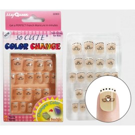 Beautia 3PACK 72tips So Cute Junior Color Changing Nail Under Sun, Sticker Nail for Kids (Pattern 4)