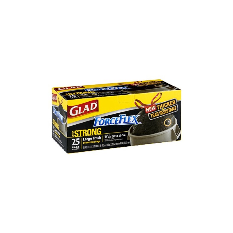Glad Trash Bag Force-Flex Large 30 Gal. 25 / Box