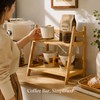 Bamboo Countertop Organizer for Coffee & Kitchen Storage - 2-Tier