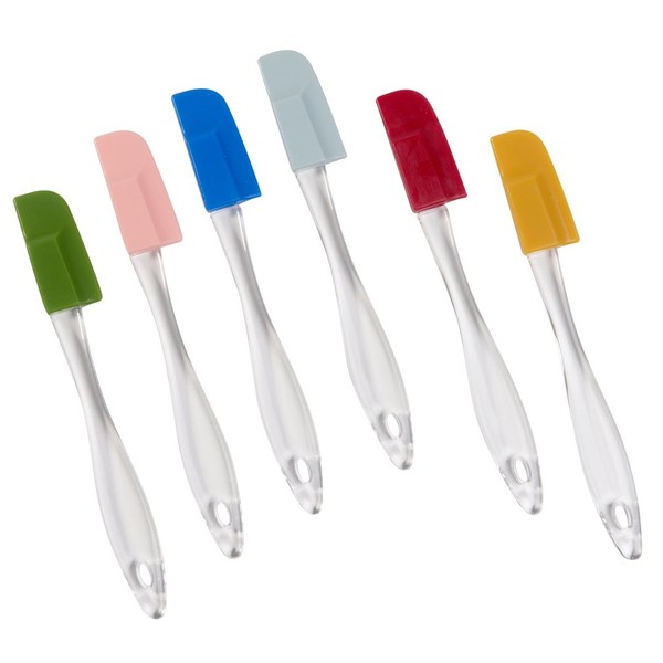 Evelots Set of 6 Mini Silicone Spatula Set for Kitchen