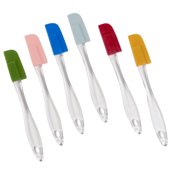 Evelots Set of 6 Mini Silicone Spatula Set for Kitchen Cooking & Baking, Silicone Cooking Utensils Set, Heat Resistant BPA Free - Up To 446 Degrees