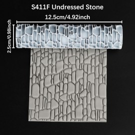 Texture Roller DND Terrain Use for Board Game Terrain Building Tabletop Game, RPG Gaming Gift 3D Printed 3D Printed S411- F Undressed Stone