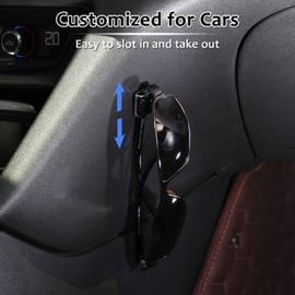 ToBeQueen Black Car Glasses Holder, Rhinestone Diamond Bling Sunglasses Holder for Car Dashboard, House, Boat, RV or Truck - Black Bling Car Accessories for Women, 4Pcs, Black