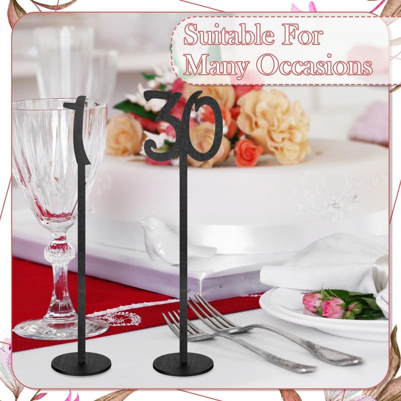 30 Pcs Table Numbers Wedding 1-30 Table Numbers Wood Table