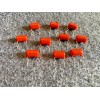 SBE / CDE 25pc .068uF 100V 5% Polypropylene Orange Drop