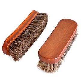 Bayli Shoe Cleaning Brush with Wooden Handle, Shine Brush Made of Horsehair for Optimal and Professional Shoe Care | Shoe Cream Brush for Polishing Your Shoes | Shoe Polishing Brush