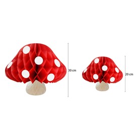 Alice In Wonderland Party Decorations - 3D Cute Mushroom Decor, Paper Lanterns,Woodland Party Decorations,Mushroom Decorations,Mushroom Shaped Paper Lantern,Foldable Hanging for Garden Backdrop Decor