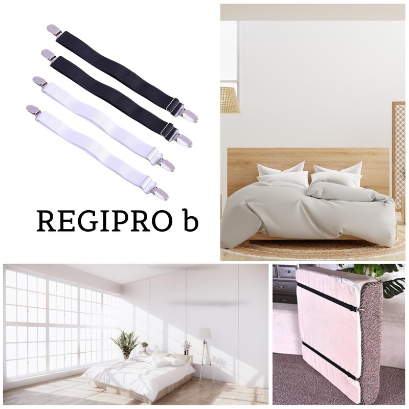 REGIPRO B Bed Sheet Fastener Clips for Futon Anti-Slip Elastic