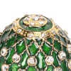 Egg Trinket Box Zinc Alloy Sparkling Rhinestone Exquisite Elegant Metal