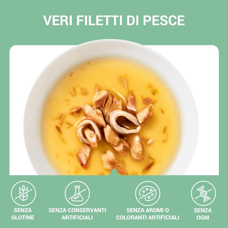 Schesir, Soup with Tuna Fillets and Squids, Complementary Wet Cibo