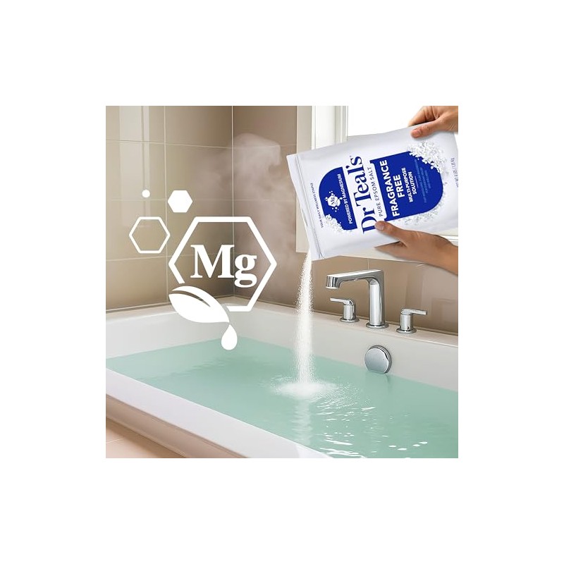 Dr Teals Unscented Epsom Salt, 1.8kg.