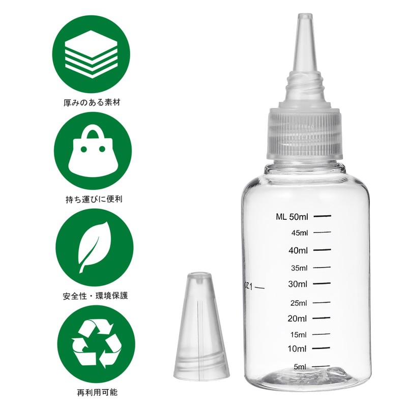 COHEALI 10Pcs Pointed Mouth Cosmetics Bottle Squeeze Empty Bottles Applicator