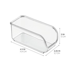 iDesign BPA-Free Plastic Sugar Packet Holder and Organizer, The Linus Collection - 2.25" x 4.5" x 2", Clear