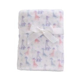CREVENT Cute Silky Plush Baby Blanket for Girls & Boys Infants Toddlers Newborns Crib Cot Stroller, Giftable Suitable for All Season (Ivory Giraffe)