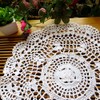 Lelefly Cotton Handmade Crochet lace Table Runners Round Tablecloth Doilies