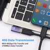 Poyiccot USB C Angle Adapter 240W, USB C Extension Connector,