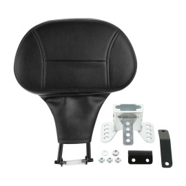 TCMT Black Front Rider Driver Backrest Pad Fit For Harley Touring Street Glide 09-25