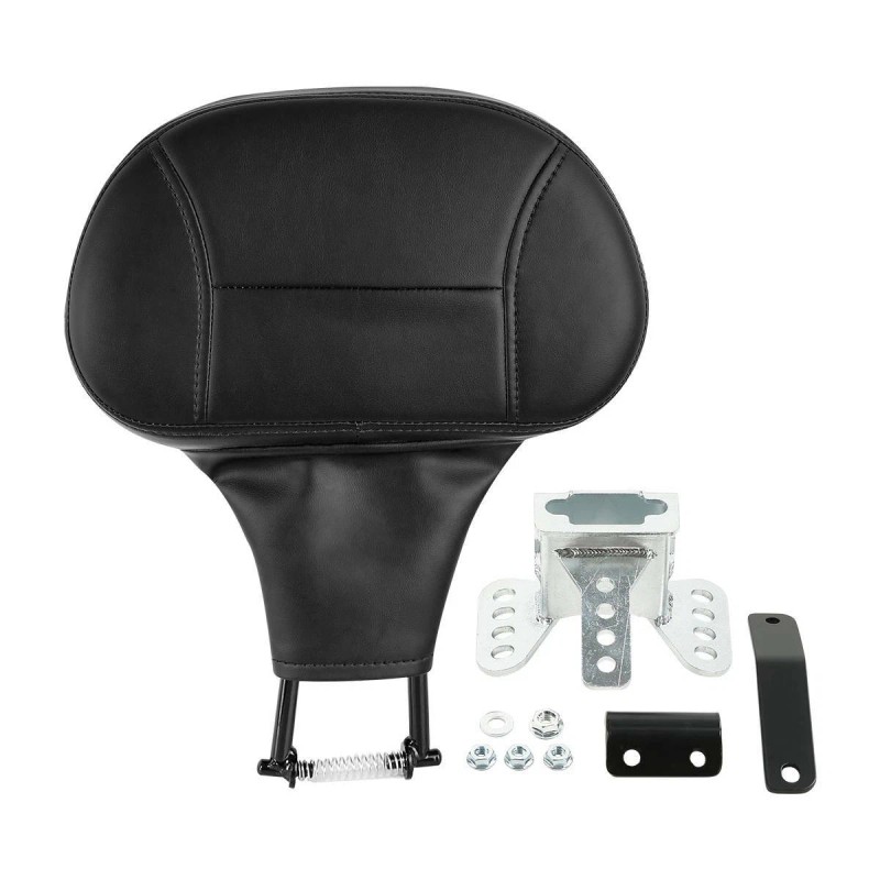 TCMT Black Front Rider Driver Backrest Pad Fit For Harley