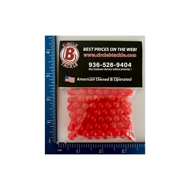 Round Plastic Fishing Bead 4mm, 6mm, 8mm for Fishing Baits