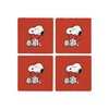 CafePress Peanuts: Snoopy Heart Tumbled Stone - Set of 4
